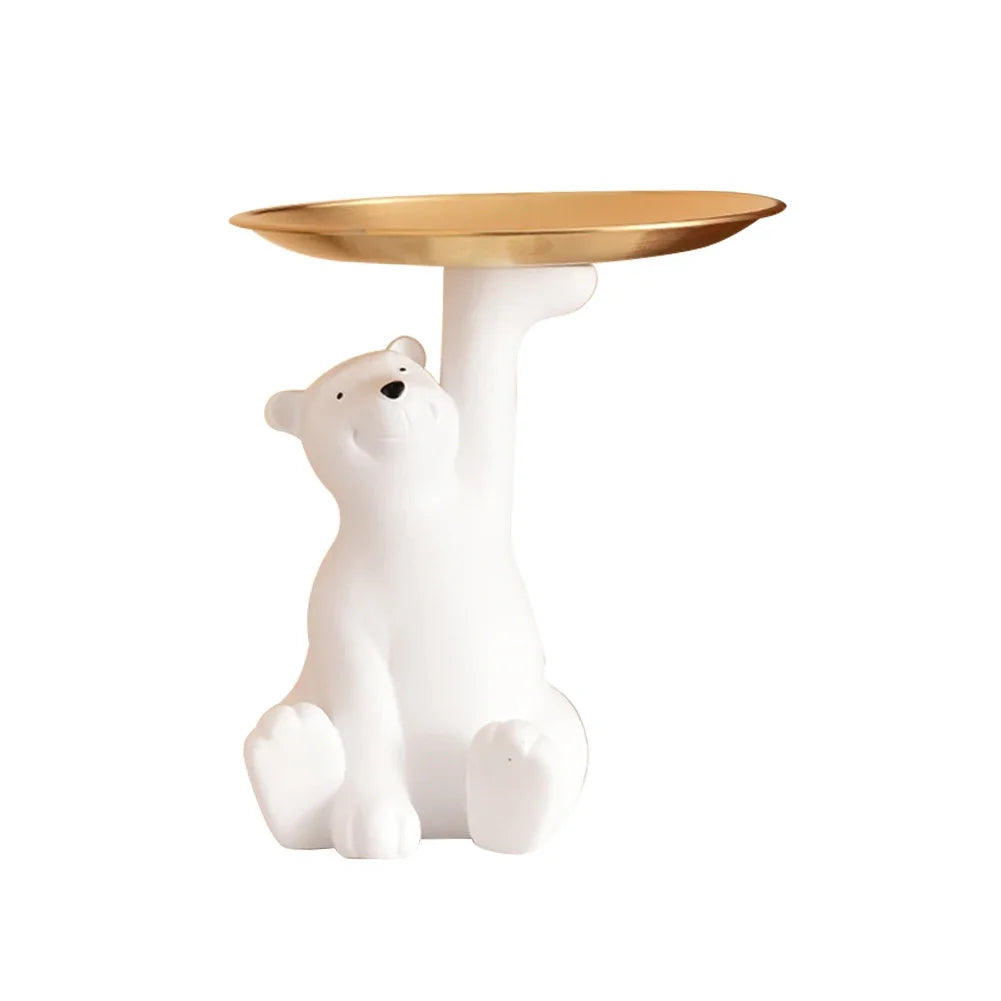 statue chat souriant couleurs vert bleu orange blanc couronne dorée cartoon decoration maison chambre