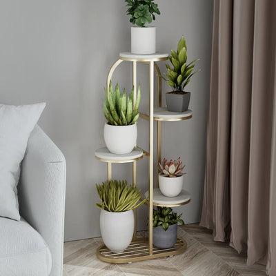 Support de plantes en métal à 5 niveaux pour intérieur