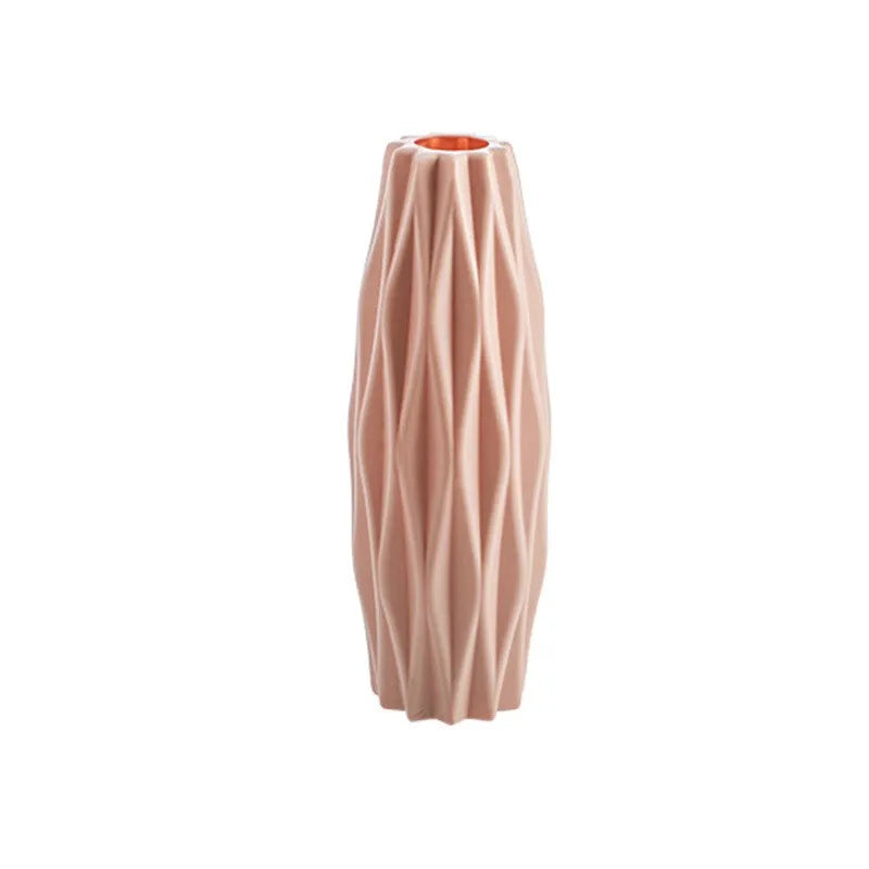 vases table modernes opaques plissés rose clair vert pastel blanc minimaliste