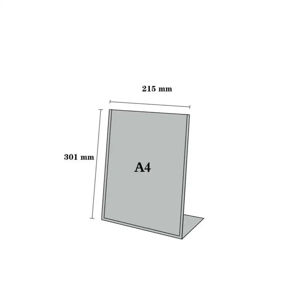 support document A4 or noir argenté moderne minimaliste panneau transparent métal base triangulaire