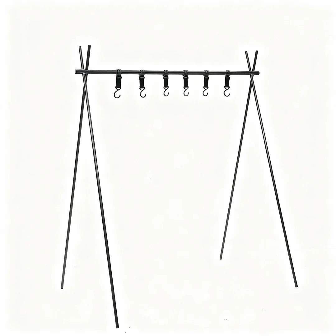 porte ustensiles pliables extérieur aluminium noir rouille camping suspension cuivré outdoors cuisson