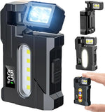 lampe torche rechargeable aimantée portative affichage charge type moderne noire
