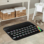 tapis bain antidérapant adhésif clavier rétro noir gris blanc