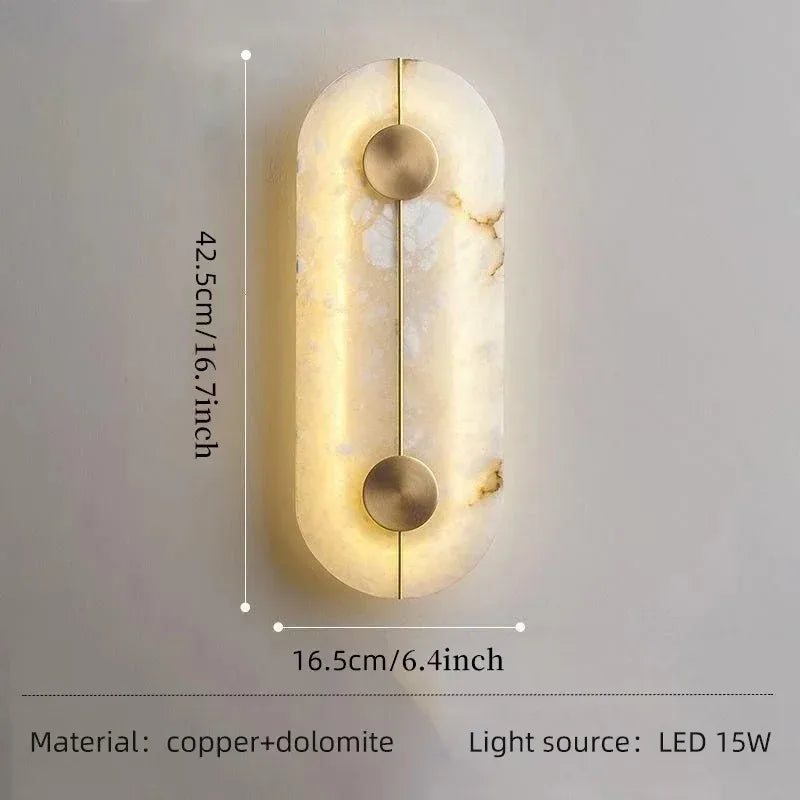 applique murale moderne marbre blanc doré élégante murale led flux lumineux chambre salon