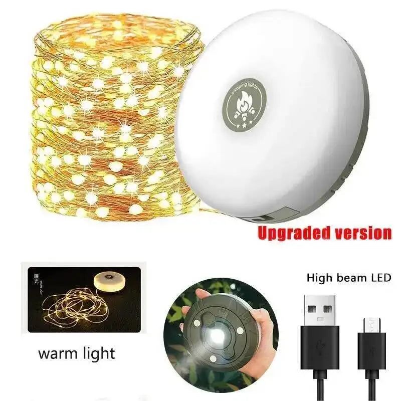 lampe solaire extérieure guirlande led rechargeable tente camping décoration chambre