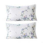 parure lit drap housse taies d'oreiller motif fleurs moderne élégant