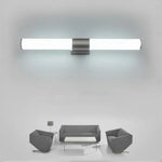 lampe murale led moderne blanc clips magnétiques éclairage salle bain 250mm 400mm 550mm aluminium
