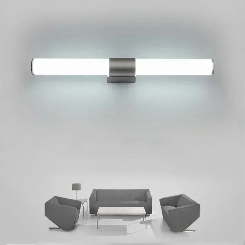 lampe murale led moderne blanc clips magnétiques éclairage salle bain 250mm 400mm 550mm aluminium