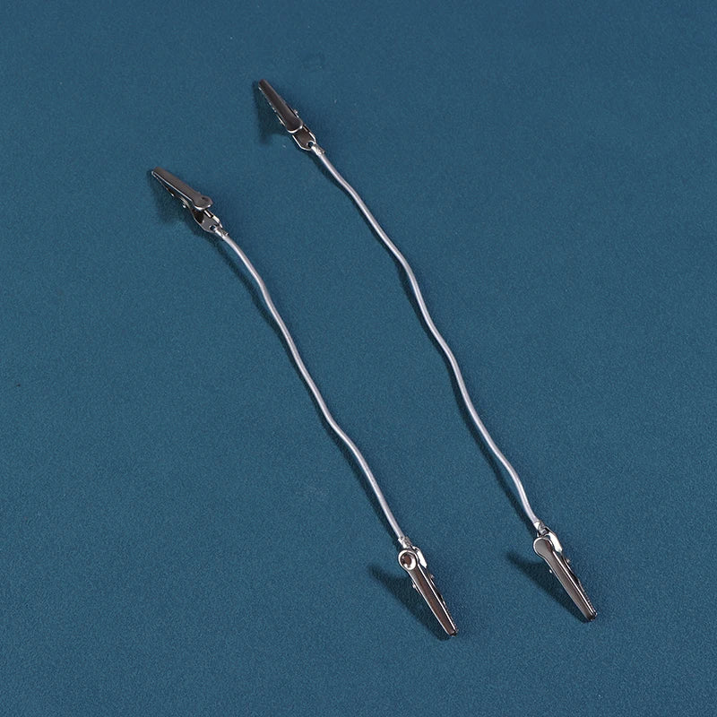 clips métalliques flexibles argentés minimaliste décoration maison bricolage vase cylindrique coupelles fleurs artificielles