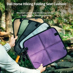 coussin pliable camping violet vert beige maille fine imperméable carabine poignée moderne pratique
