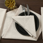 serviettes tissu beige rustiques pack 10pcs 45x45cm tissage artisanal maison restaurant
