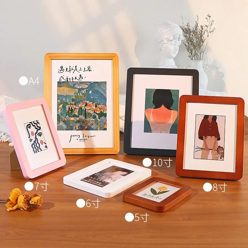 cadres photo contemporains orange blanc noir rose graphiques pouces pouces