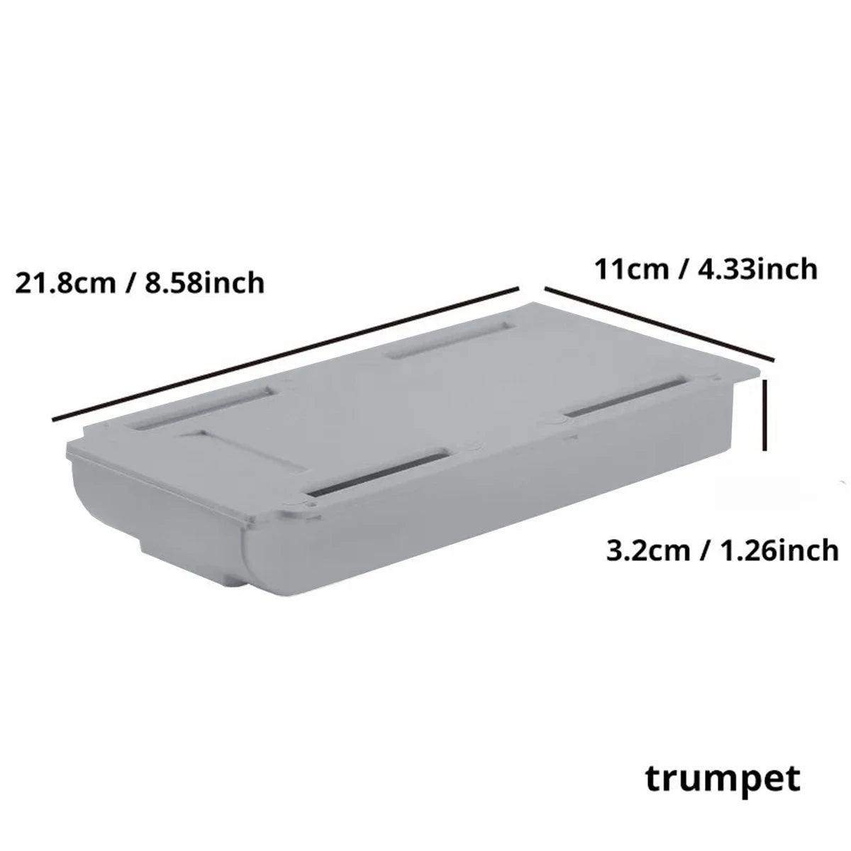 boîte rangement tiroir adhésif blanc moderne pratique papier objets sous plat lisse