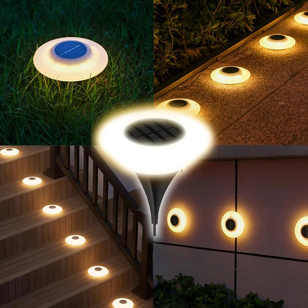 lumière solaire led moderne autoadhésive extérieure blanc ip65 12vacs 4pcs 8pcs