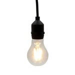ampoule filament noir transparent moderne câble e27 étanche 1m 5m rond lisse