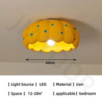 lampe moderne jaune points bleus enfant douce chaleur toucher réglable