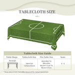 nappe table football vert terrain lignes blanches moderne polyestère réutilisable 137x183cm