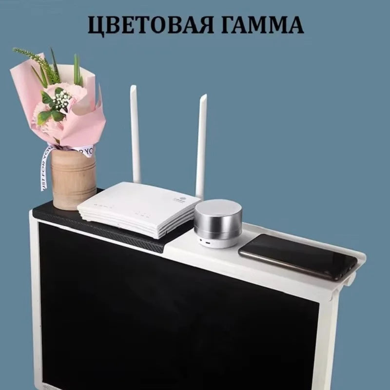 support pliable noir fibre carbone clips moderne multifonctionnel étagère murale