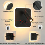 lampe murale led orientable prise usb moderne chambre cuisine entree