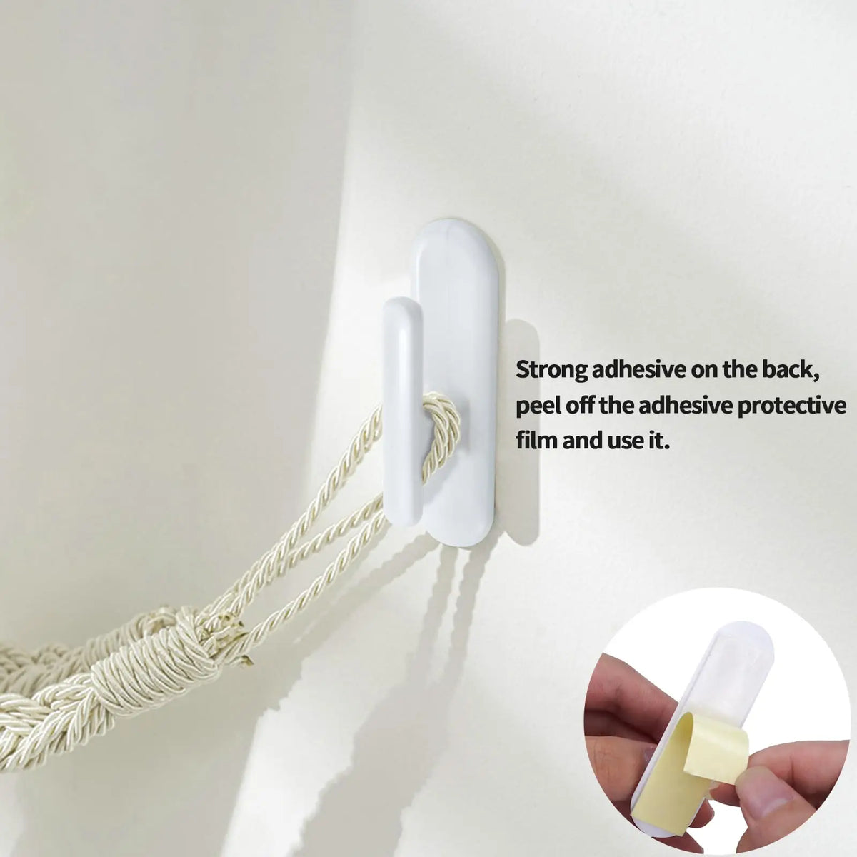 porte cordon adhésif blanc moderne minimaliste ensembles pièces sécurisation rideaux enfants