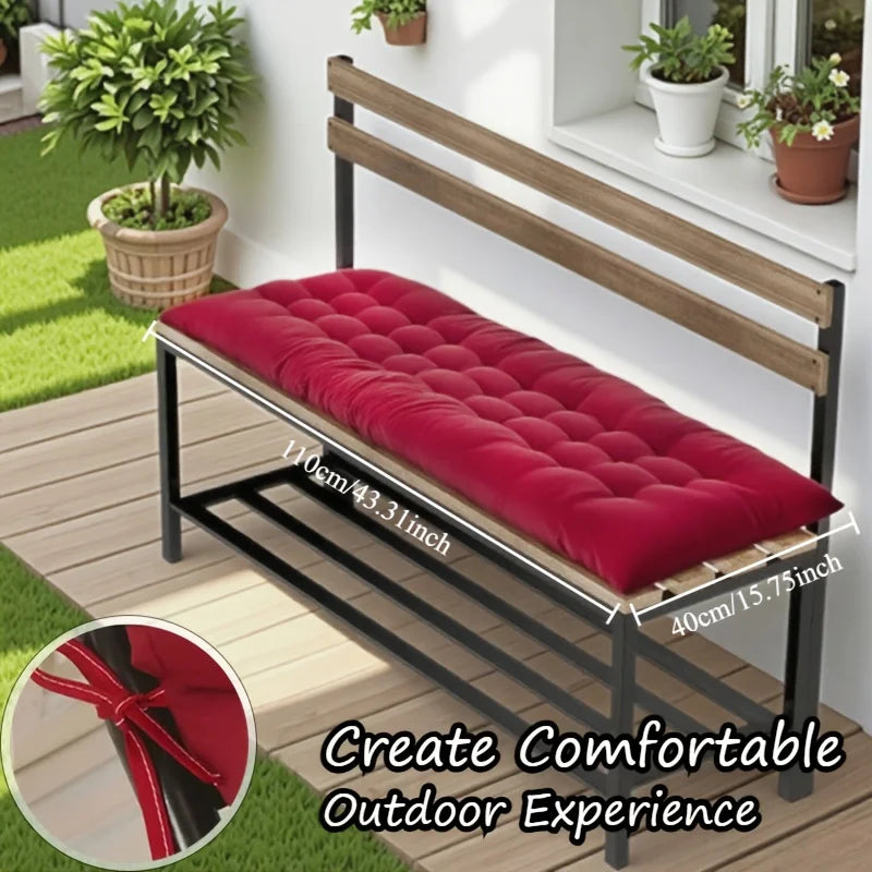coussins banc extérieurs solides sangles taille moyenne couleur rouge gris marron moderne