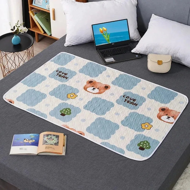 tapis lit imperméable bébé motif dinosaure ours panda lavable enfant chambre enfant