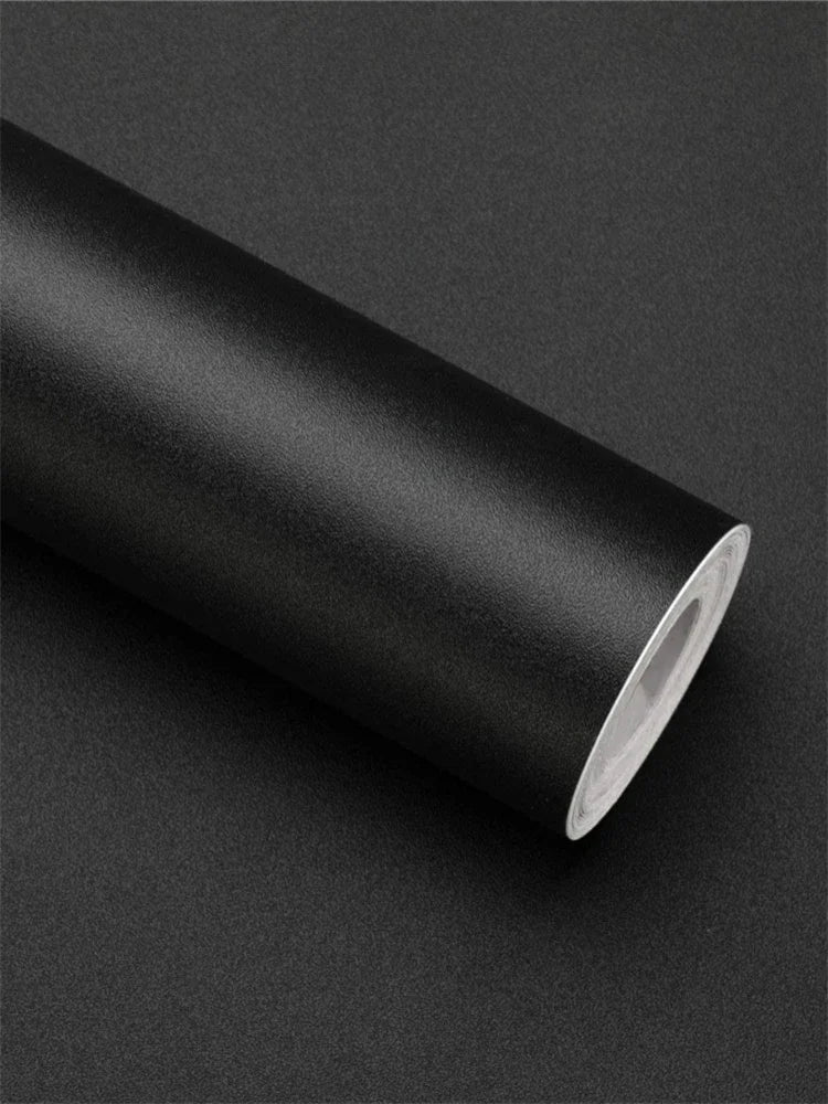 papier peint auto adhésif vinyle noir moderne sans collage nécessaire décoration maison durable mat