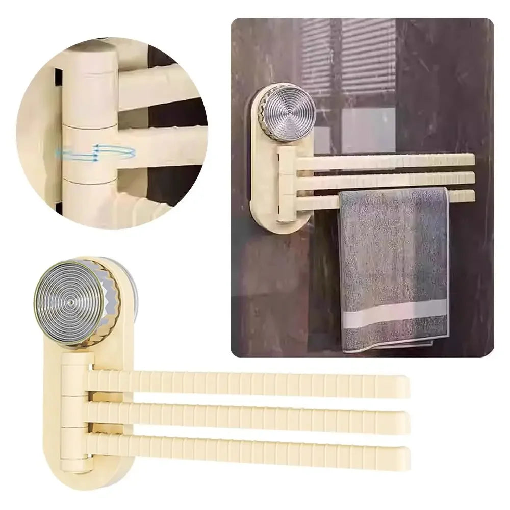 porte serviettes pliable moderne adhésif beige clair texture rayée serviettes grises dimension 230mm pratique