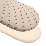 draps housses bébé unisexe 1ans polyester coton quatre saisons imprimé animaux ondulés blanc roseclair