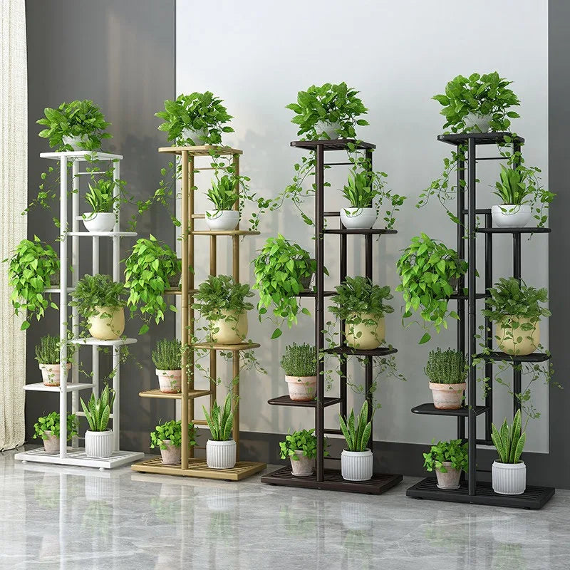 meuble plante vertical étages blanc moderne paniers plastique transparents structure métallique lisse assemblage facileintérieur