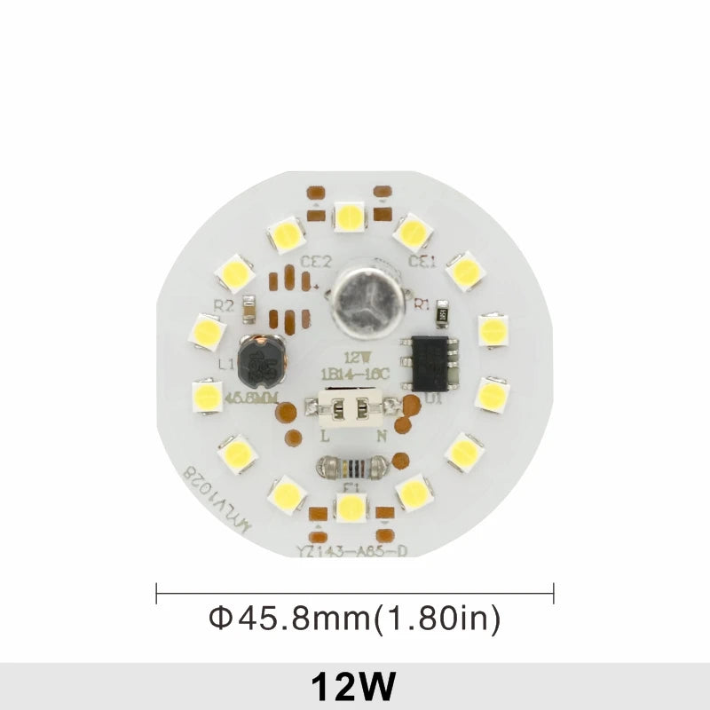 plaque led circulaire diodes blanc moderne 5w 7w 9w 12w 15w 18w 220v