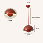 suspension lumineuse moderne sphérique métal jaune rose rouge vert beige doré
