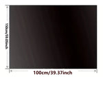rideau fenêtre blackout polyester adhésif noir moderne uni portable amoviblehôtel maison