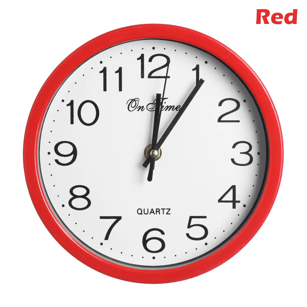 horloge murale moderne quartz aiguille noir cadre blanc étude chambre cuisine