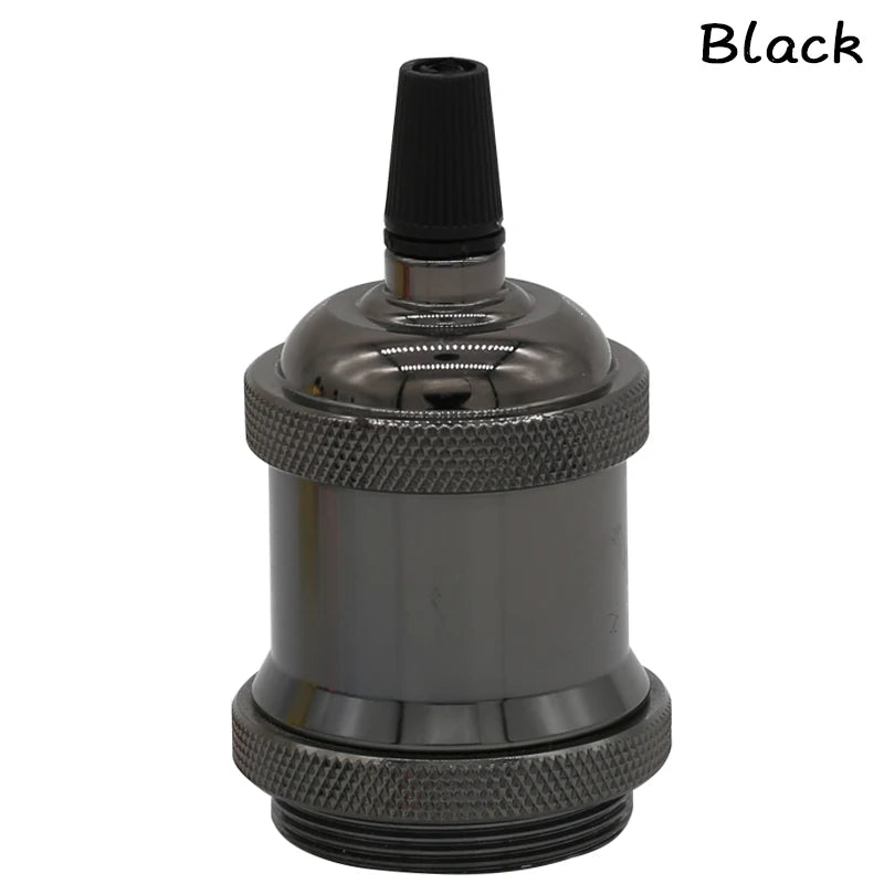 ampoules suspendues industrielles vintage noir doré cuivre aluminium câbles noirs anneaux fixations tringle