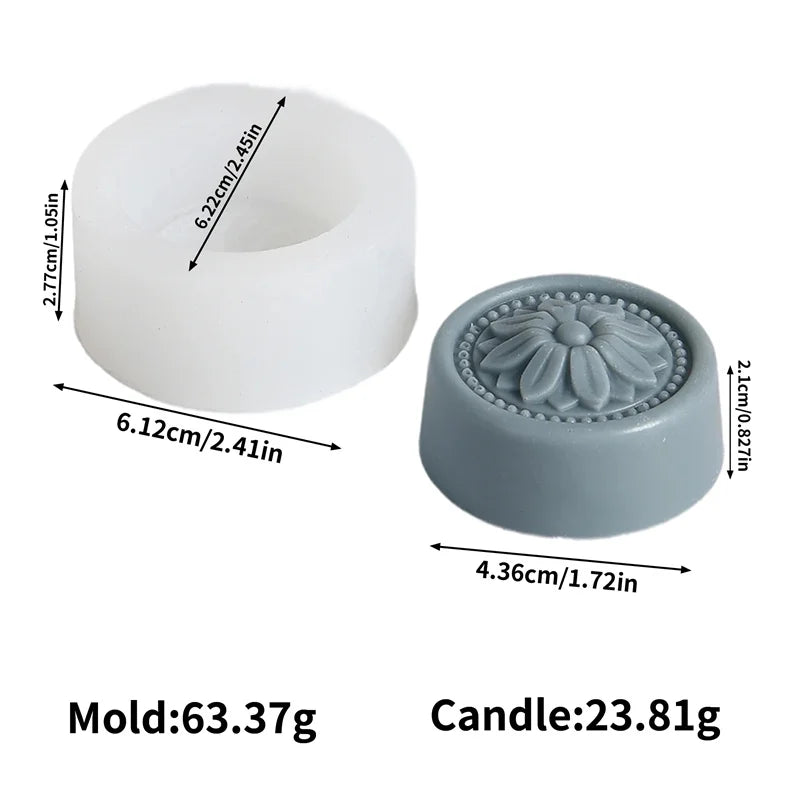 moules savon silicone motifs floraux vintage bleu clair blanc détaillés artisanauxDecorationChocolat