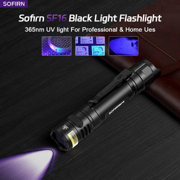 lampe poche uv rechargeable 365nm tactique ipx8 résistante l'eau modes puissance variable