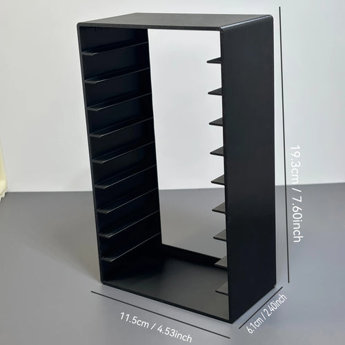 rangement cassettes audio noir protections transparentes moderne minimaliste rechargeable multifonction almacenamiento
