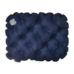 coussin d'air gonflable portable vert gris bleu tufté moderne valve inflation dégonflement nylon