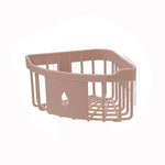 étagère rangement moderne rose pâle support mural adhésif simple structure mailles