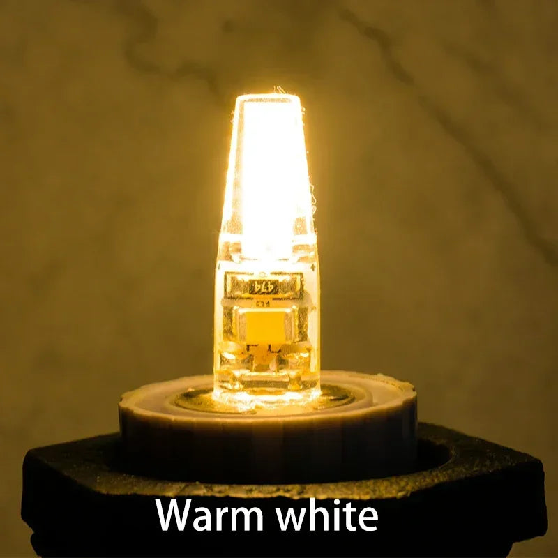 Ampoule LED G4 G9 E14 3W 6W blanc chaud froid silicone transparent moderne