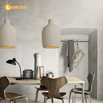 luminaire suspension moderne résine mate wabi sabi minimaliste salon chambre beige gris