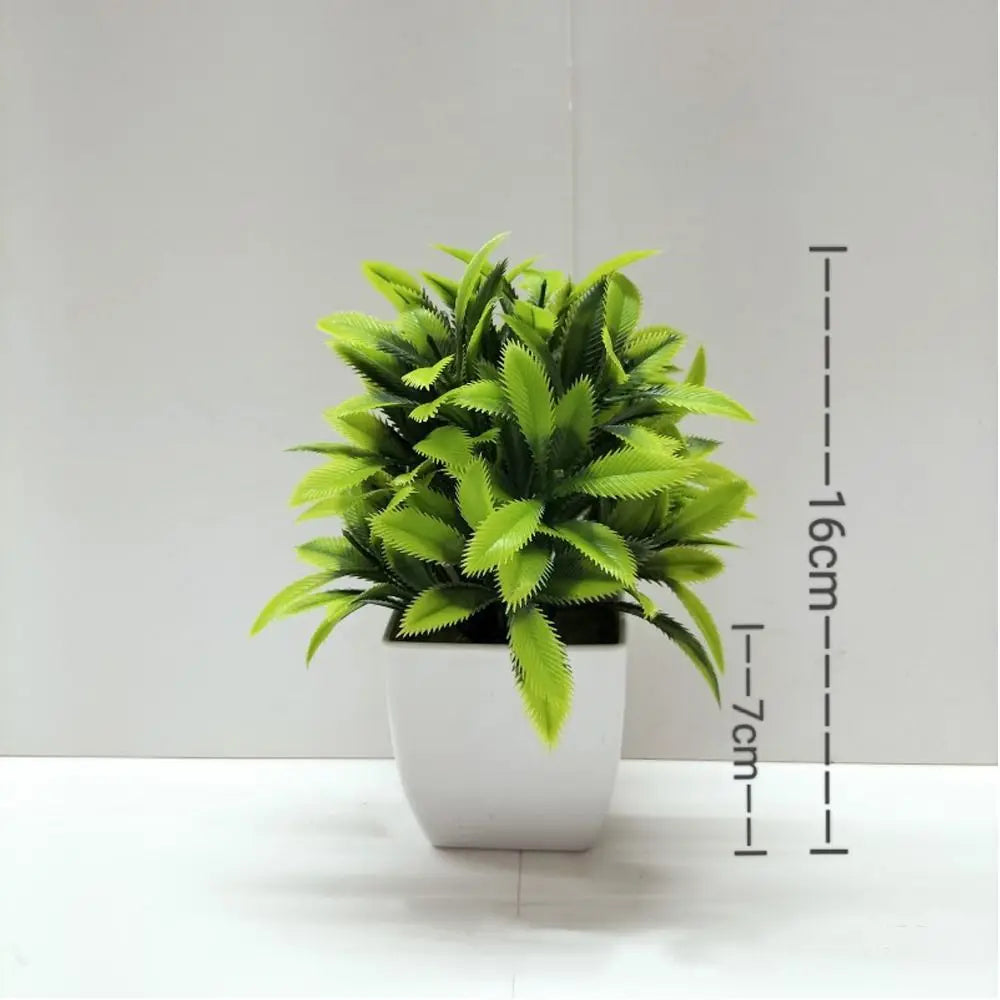 fleurs artificielles plante verte pot carré décoration intérieure extérieure moderne