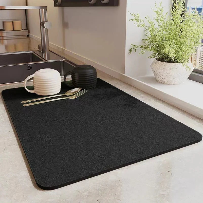 tapis sol moderne texture tissée antidérapant adhésif intérieur gris noir bleu maison