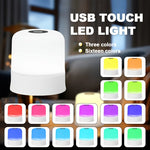 lampe led tactile usb blanc ombre douce moderne flux lumineux 60 249 veilleuse rond