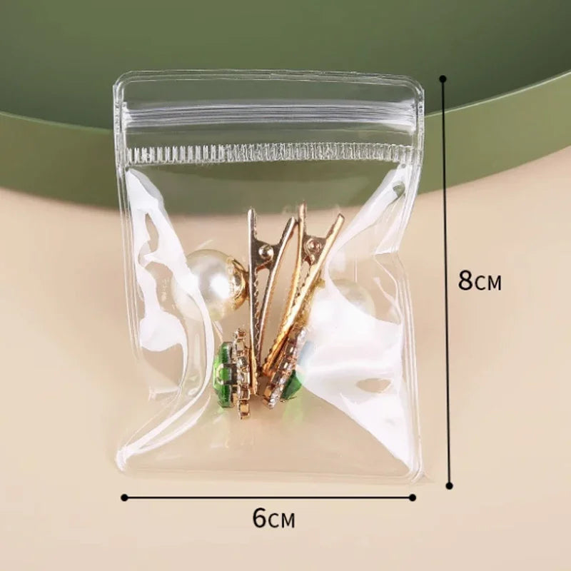 boîte rangement bijoux transparente moderne pratique zip boucles oreilles bracelets colliers accessoires