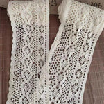ruban dentelle motif floral beige coton polyester decoration table maison traditionnel artisanal