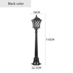 lampadaire extérieur bronze noir géométrique ip65 led 110cm hauteur abatjour transparent vieilliextérieur industrielle fixationsol