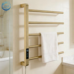 porte serviettes mural électrique or noir moderne minuterie acier inoxydable laqué certification cee