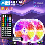 ruban led multicolore 10m 20m 30m controle application bluetooth moderne adhésif led individuelles